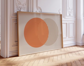 Cool Orange Mid Century Print