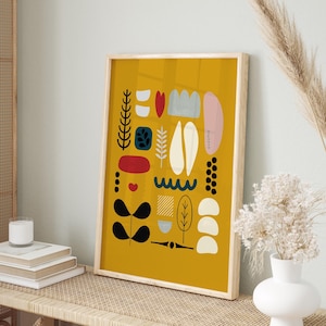 Yellow Scandinavian Abstract Printable