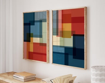 Set of 2 Modern Geometric DIGITAL Prints
