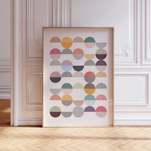 Cute & Colorful Scandi Polka Dots Modern Art Print