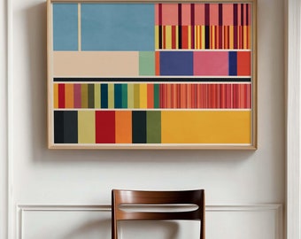 Modern Color Block Cool Digital Print