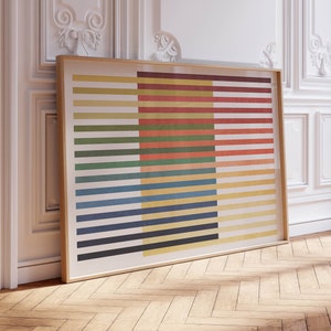 Modern Colorful Line Art Print