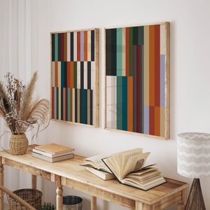 Bold Color Block Abstract Wall Art Digital Set