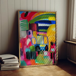 Bright Colorful Abstract Painting Print