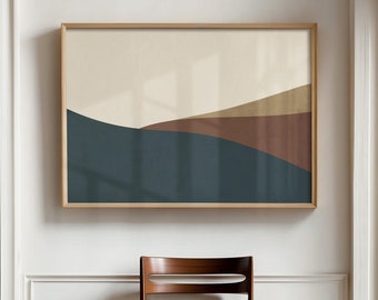 Abstract Landscape In Earth Colors Art Print