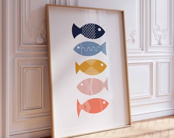 Colorful Abstract Fish DIGITAL Art