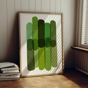 "Kunstdruck ""Grüne Wand"" - minimalistisches Wohndekor."