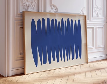 Royal Blue Single Element Abstract Digital Art