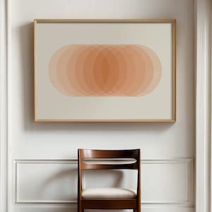 Boho Peach Abstract Art Print