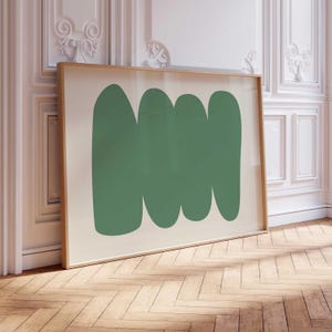 Boho Modern Sage Green Abstract Print