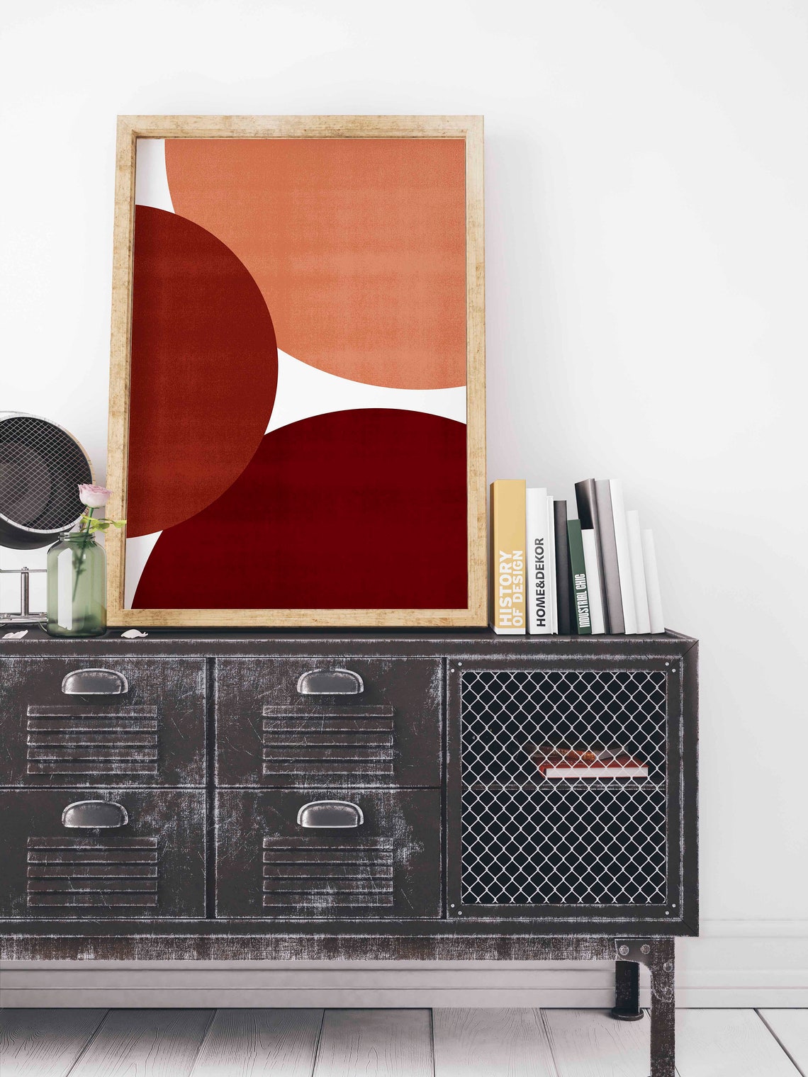 Red Abstract Wall Art Printable Art Contemporary Wall Art Etsy UK