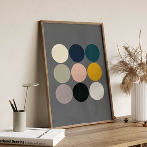 Cool Mid Century Modern Circle DIGITAL Print