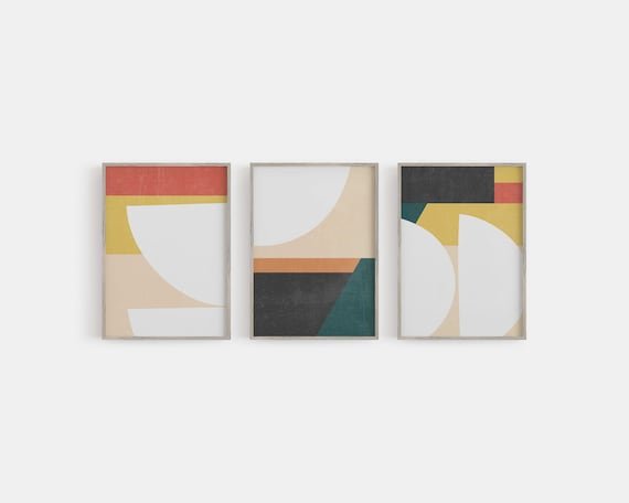 Mid Century Modern Art Print Set of 3 Prints Set Gallery Wall | Etsy Canada