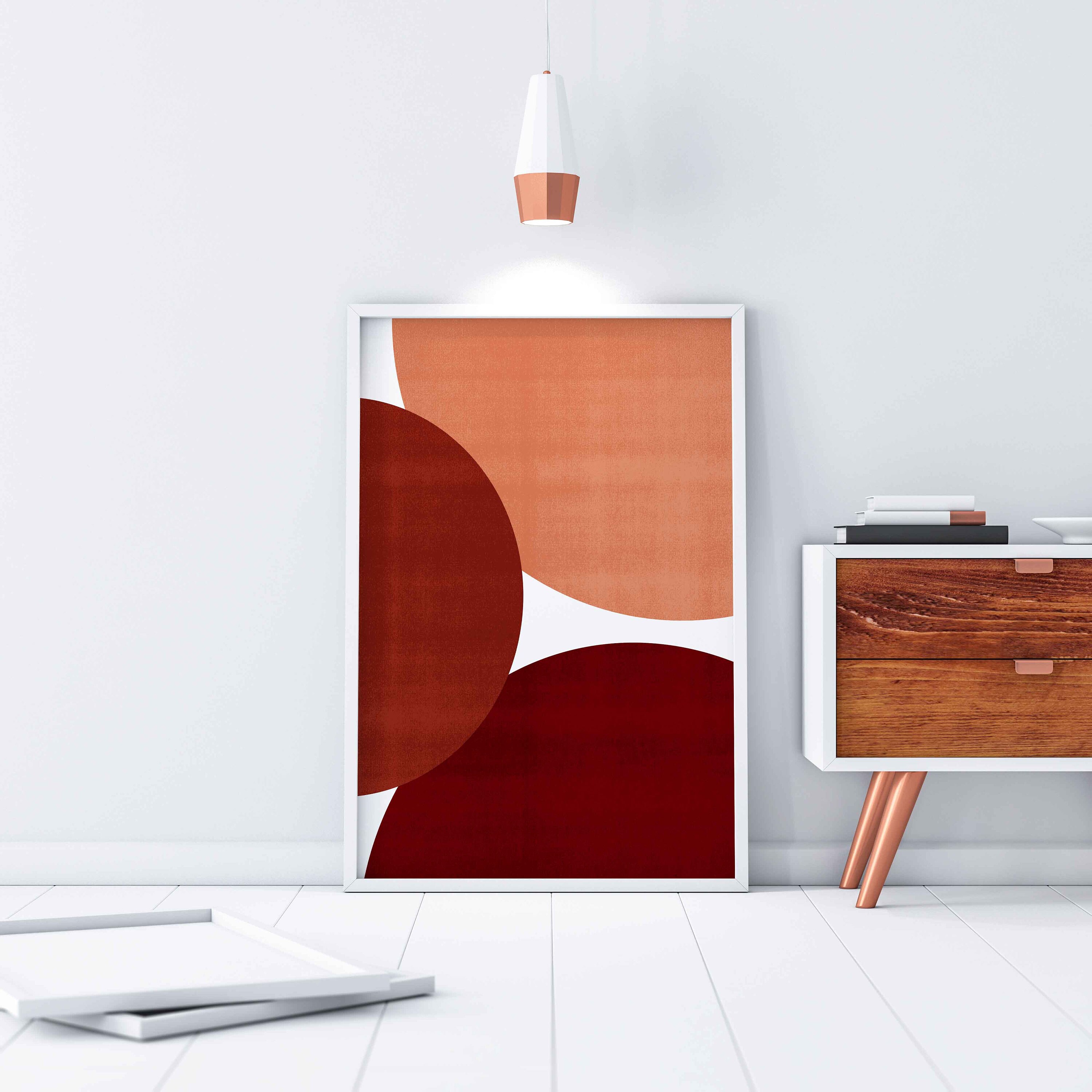 Red Abstract Wall Art Printable Art Contemporary Wall Art Etsy UK