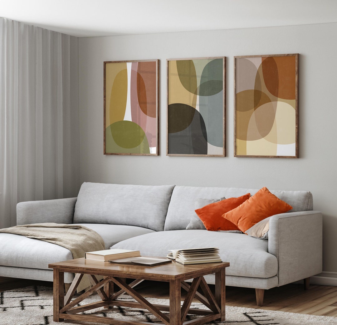 Set of 3 Colorful Abstract DIGITAL Wall Art Prints - Modern Home Decor ...