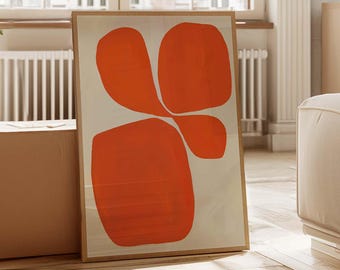 Orange Abstract Painting DIGITAL Print