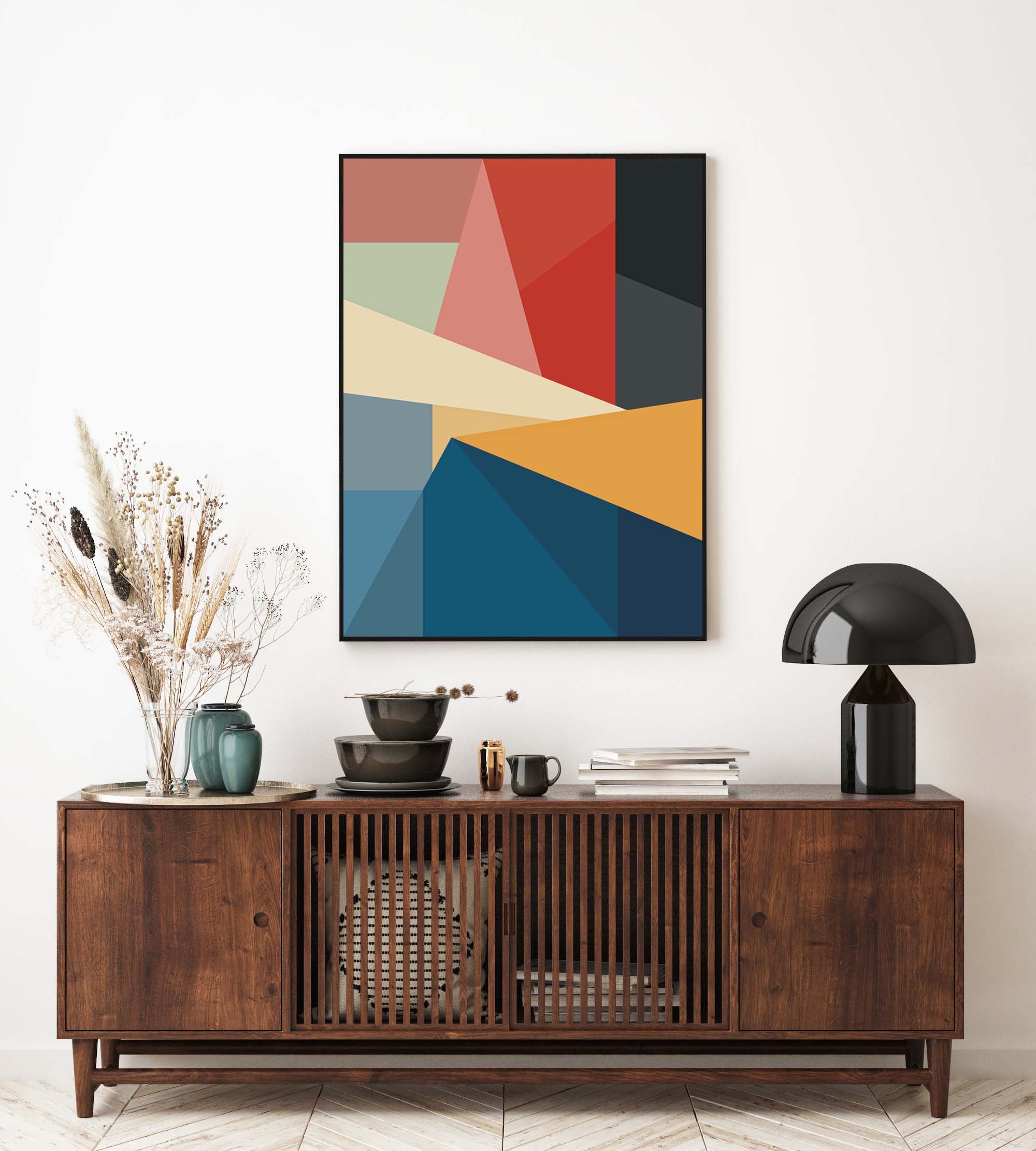 Geometric Wall Art Set of 3 Printables Colorful Abstract Art Etsy UK