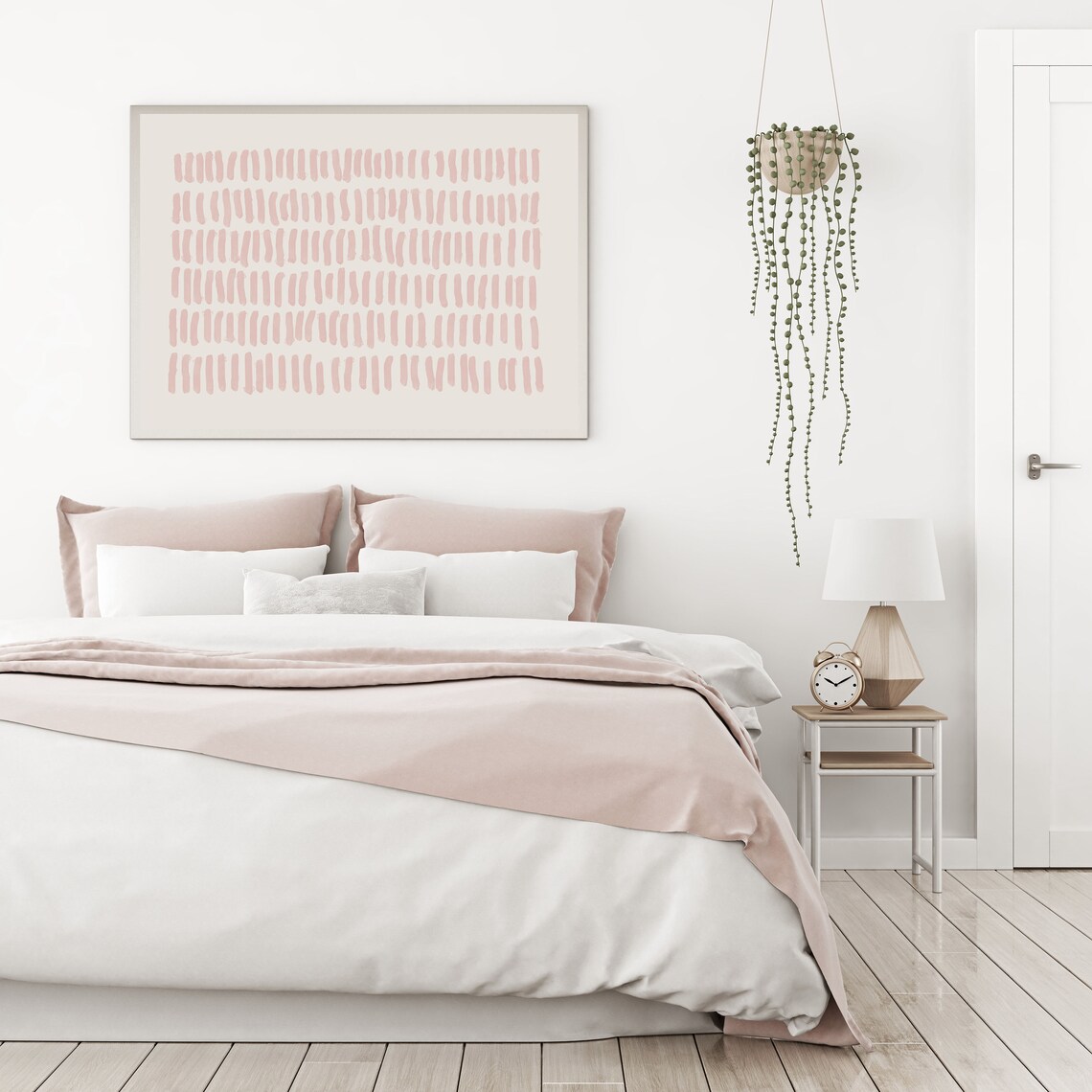 Girls Blush Pink Wall Art Bedroom Decor Baby Girl Nursery Etsy