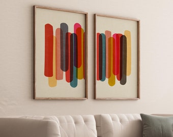 Colorful Abstract Split DIGITAL Art Prints