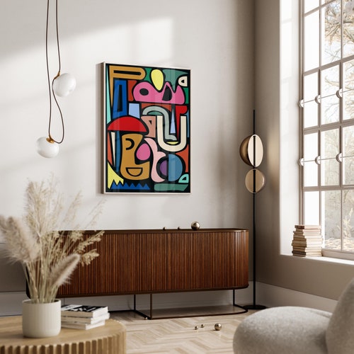 Abstract Home Decor Colorful Modern Art Set Large Wall Art Etsy UK