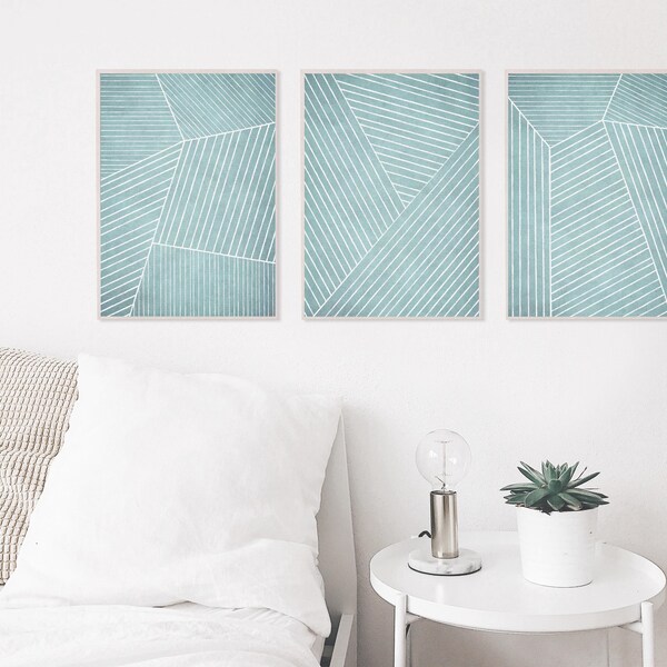 Light Blue Wall Art Etsy