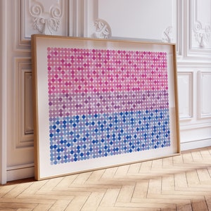Bisexual Pride Flag Abstract Art Print: LGBTQ Bi Colors (Digital Download)