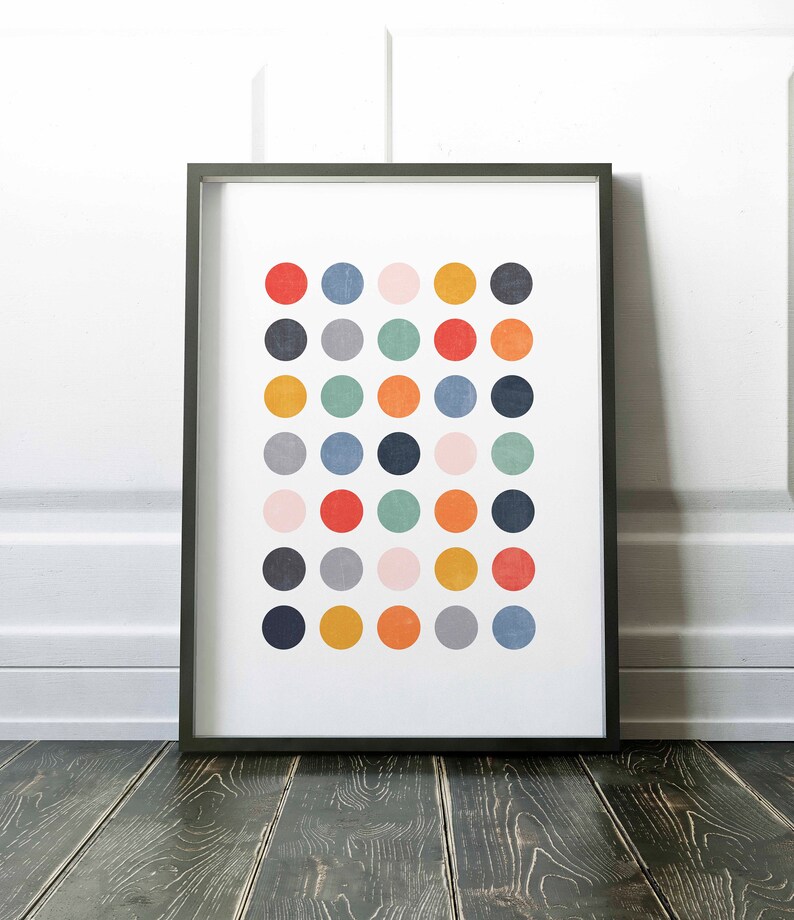 Polka Dots Print Dots Poster Dorm Decor Printable Minimalist Art Nordic Prints Geometric Art Print Printable Art Scandinavian Print