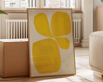 Yellow Abstract Modern Painting DIGITAL Print