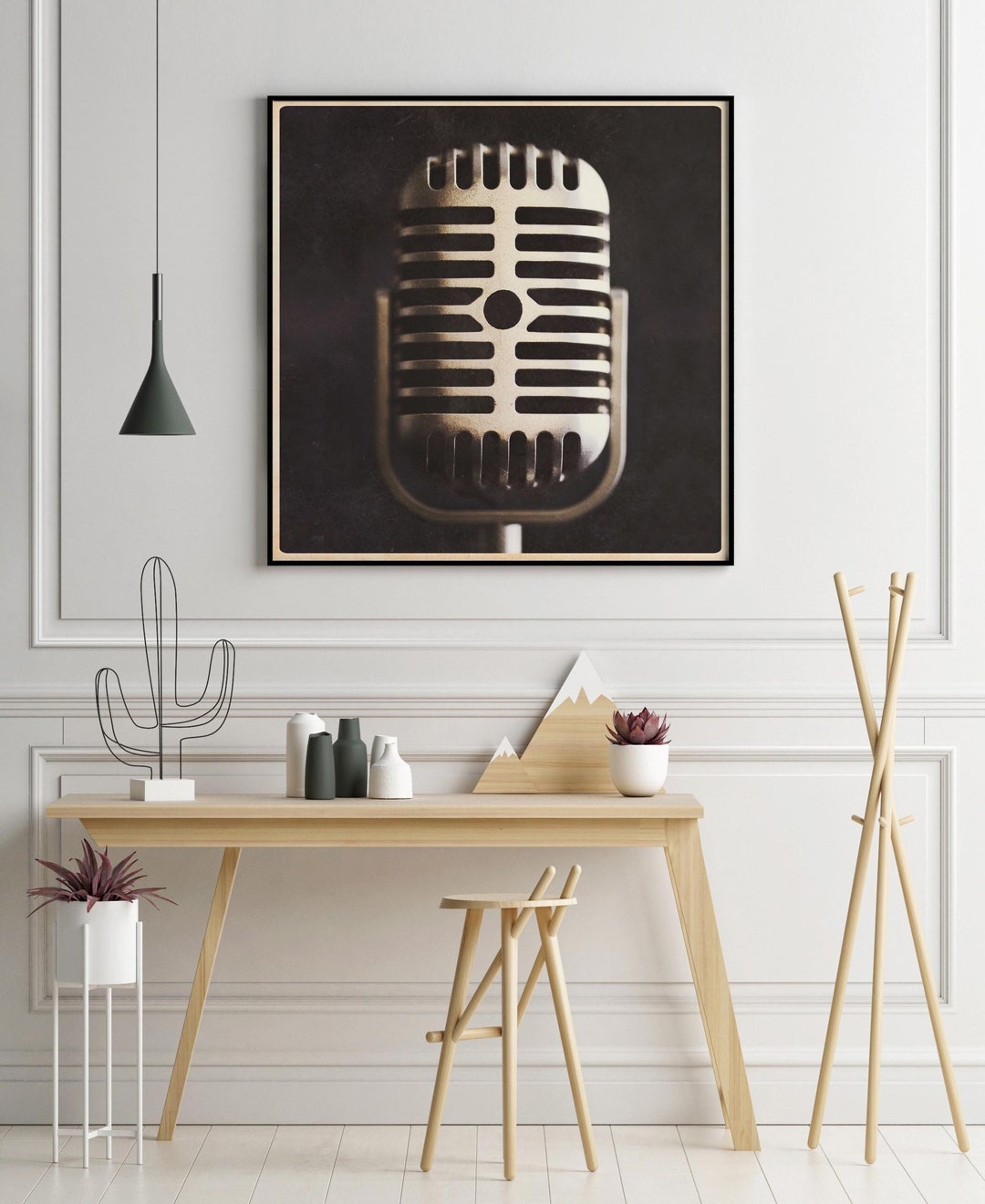Cool Vintage Microphone Wall Art Printable Etsy