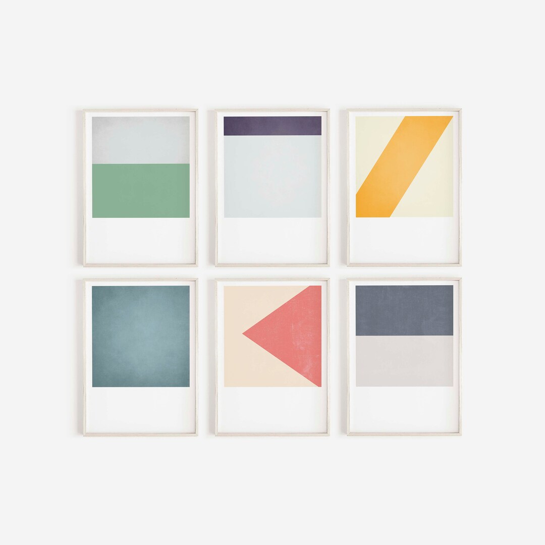 Set of 6 Modern Abstract Downloadables Etsy
