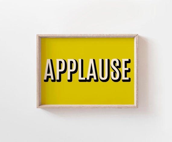 Fun Applause Printable Art Typography Art Print Theatre Lover - Etsy
