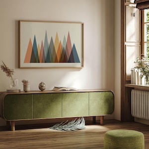 Mid Century Modern Mountain Print
