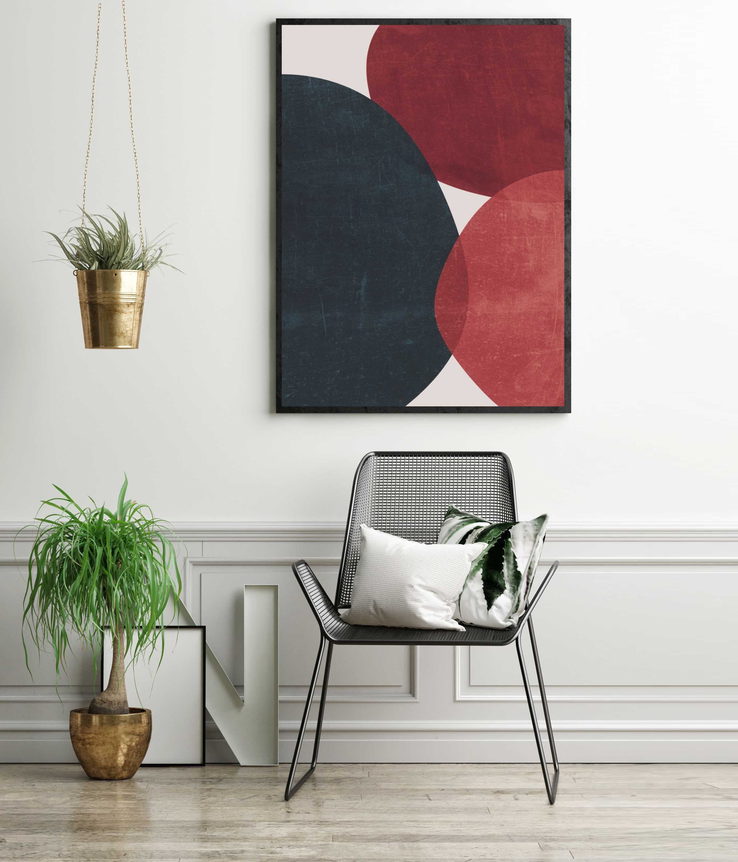 Abstract Wall Art Red Large Wall Art Colorful Wall Art Etsy UK