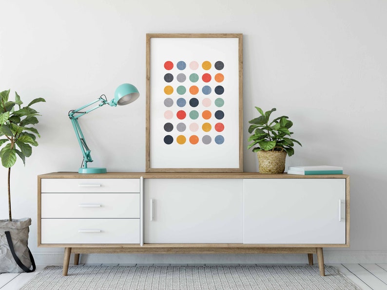 Polka Dots Print Dots Poster Dorm Decor Printable Minimalist Art Nordic Prints Geometric Art Print Printable Art Scandinavian Print