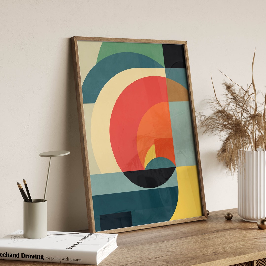 Bold Abstract Wall Art Huge Print Mid Century Modern Wall Art Print