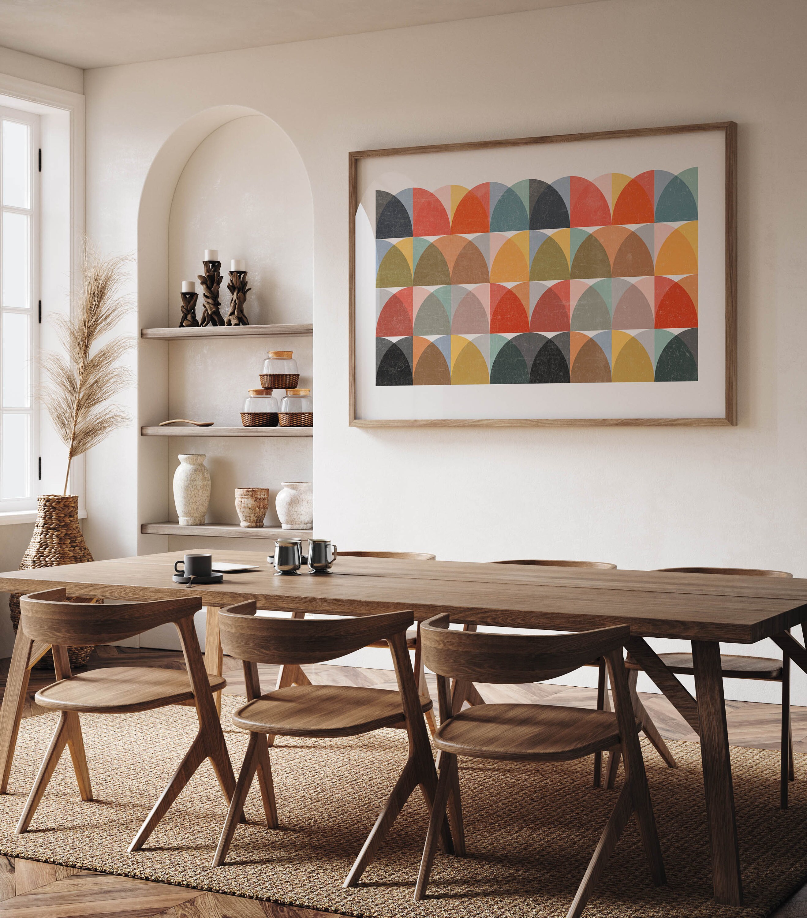 Colorful Scandinavian Wall Art Scandinavian Art for Living Room Decor ...