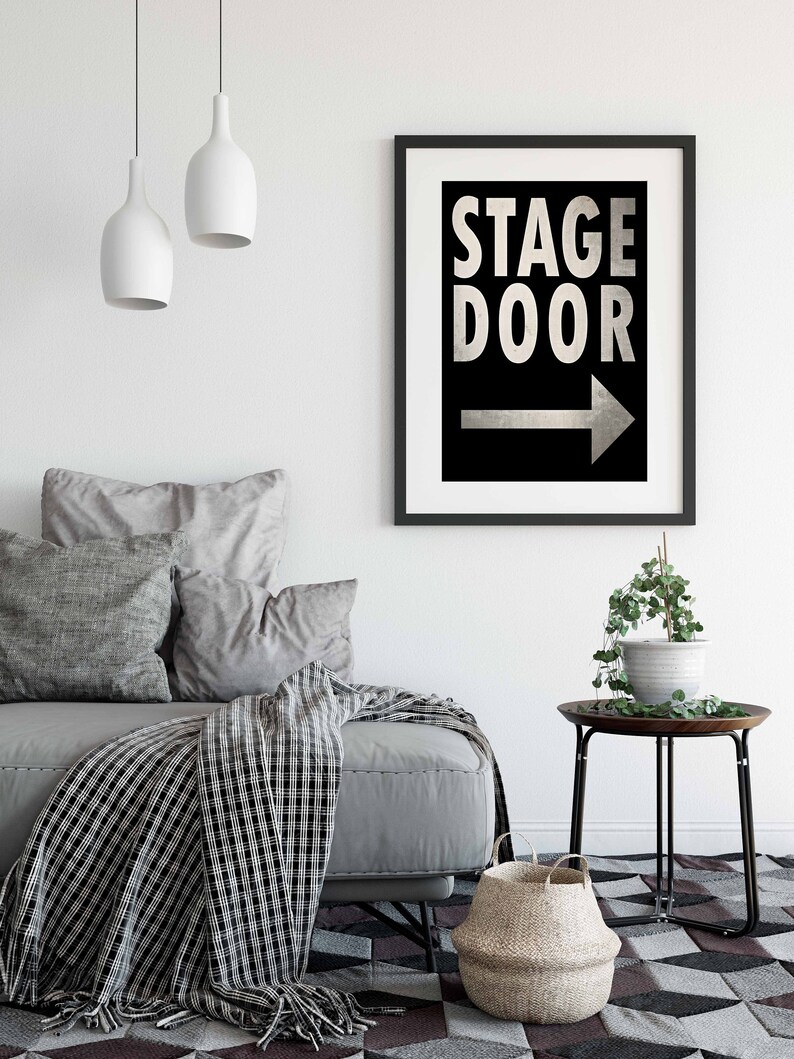 Teen Room Decor Wall Art Stage Door Typography Poster | Etsy