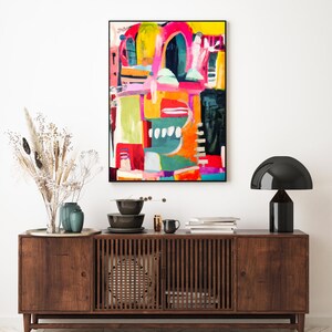 Large Colorful Vibrant Wall Art Print Bold Bright Abstract Modern ...