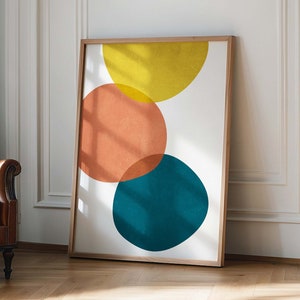 Fun Colorful Abstract Digital Wall Art Print