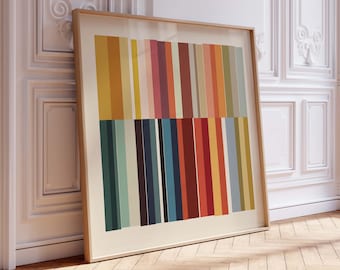 Colorful Modern Stripes Square DIGITAL Print