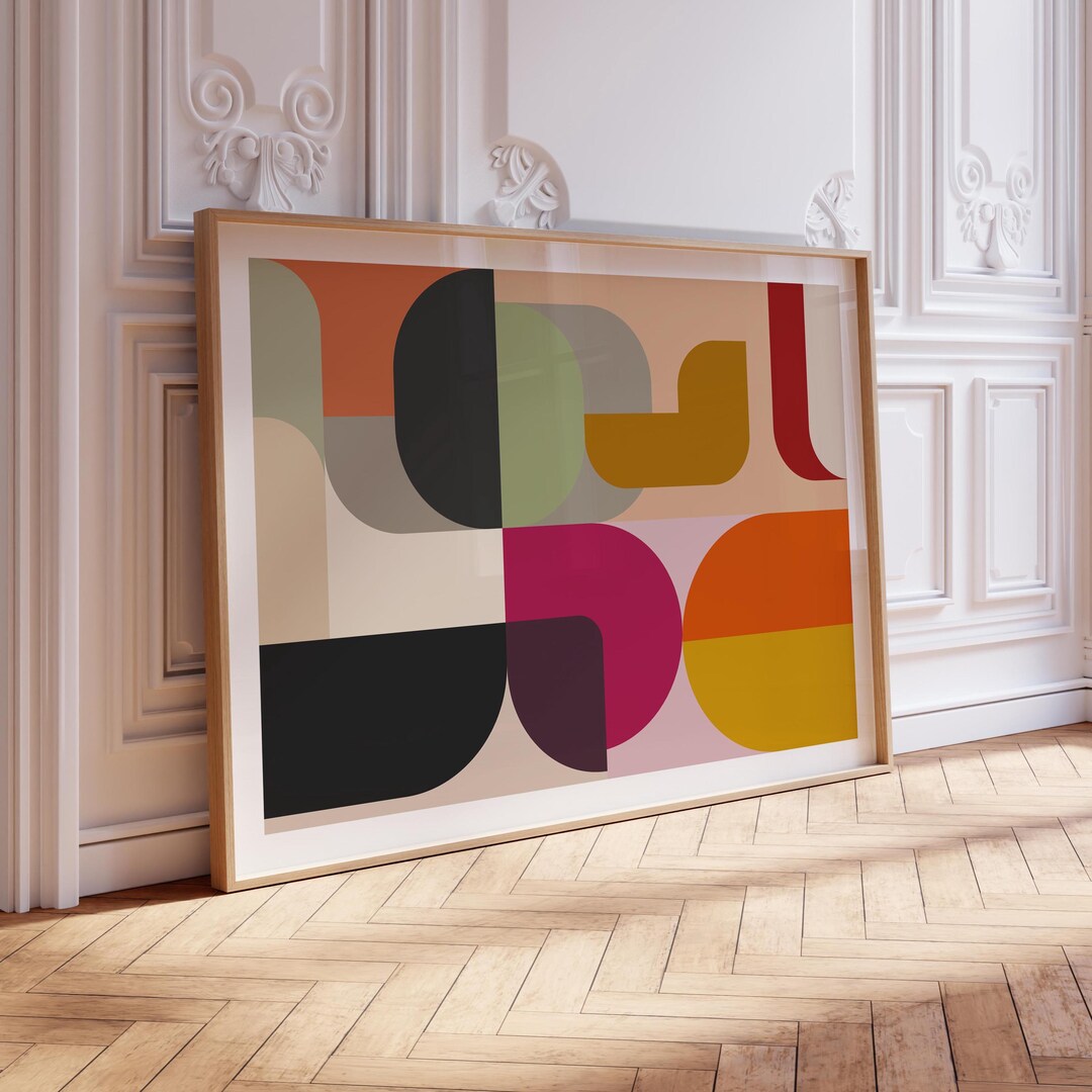 Modern Abstract DIGITAL Print in Earth Tones - Etsy
