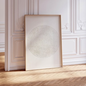 Boho Neutral Abstract Illustration Wall Art Print - Minimalist Boho Wall Art in Soft Earth Tones