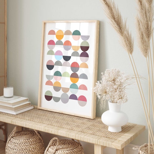 Impression d'art numérique à pois scandinaves