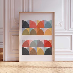 Fun Colorful Geometric DIGITAL Print - Mid Century Modern Wall Art