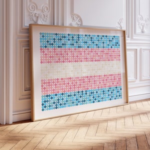 Colorful TRANS Abstract Flag Digital Art Print
