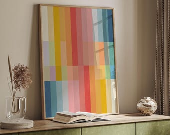 Cute Boho Pastel Striped Print