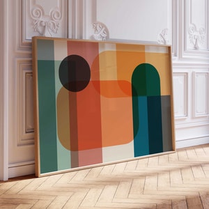 Impresión artística digital de pared moderna, abstracta y llamativa