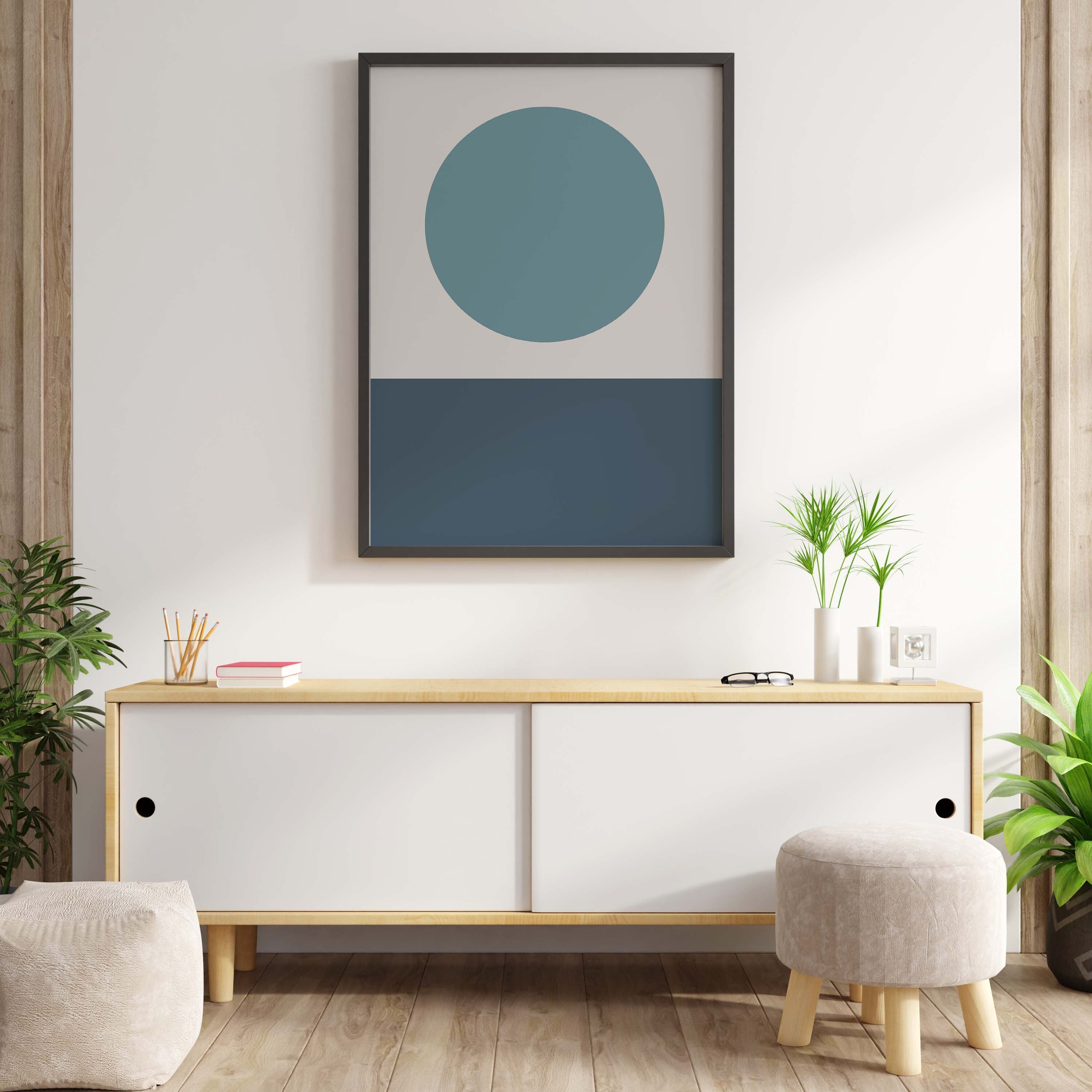Colorful Minimalist Wall Art Set of 6 Mid Century Posters Etsy