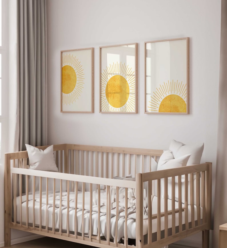 Yellow Setting Cute Yellow Setting Sun Digital Art Set - Etsy
