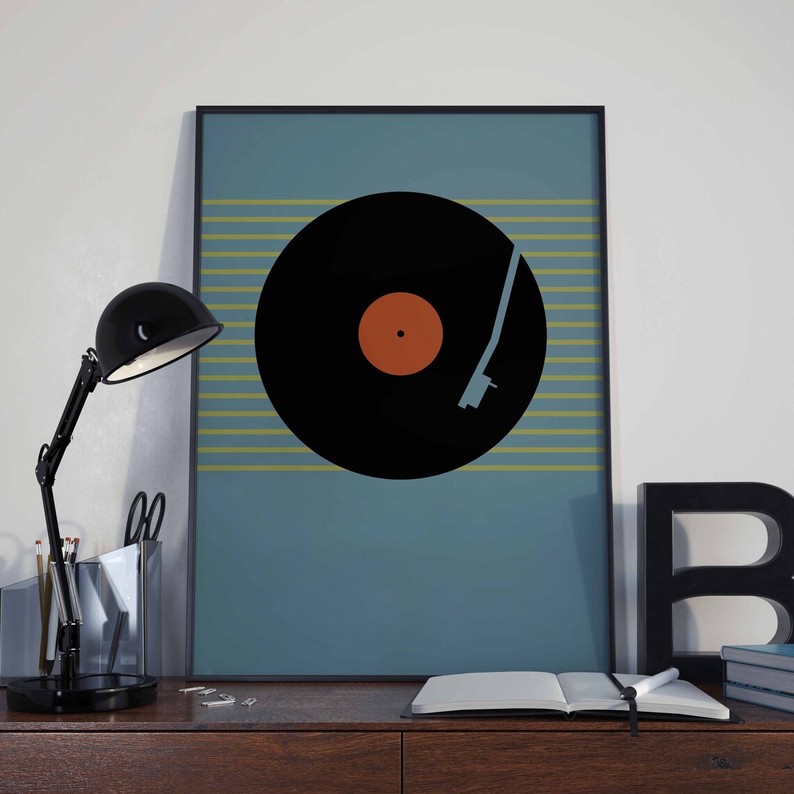 Music Abstract Art Vinyl Wall Art Digital Art Prints Retro | Etsy